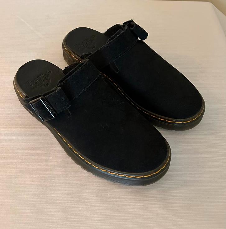 Uniseks dr. Martens Jorge II instappers maat 38 zwart suède, Kleding | Dames, Schoenen, Zo goed als nieuw, Instappers, Zwart, Ophalen of Verzenden