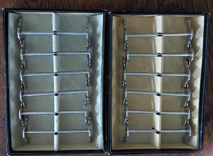 Zilmeta messenleggers, Antiek en Kunst, Antiek | Bestek, Ophalen of Verzenden