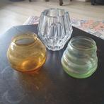 3 vaasjes van Copier., Antiek en Kunst, Antiek | Glas en Kristal, Ophalen of Verzenden