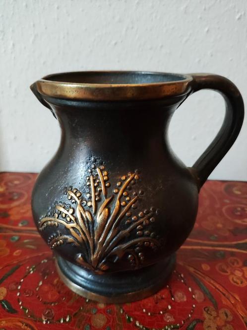 Mooie oude, zware metalen kan, Antiek en Kunst, Antiek | Vazen, Ophalen of Verzenden