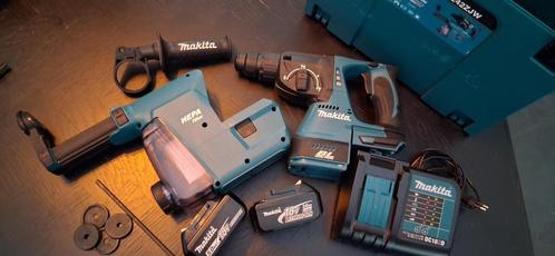 Makita DHR242ZJW SDS Plus Combihamer set, Doe-het-zelf en Verbouw, Gereedschap | Boormachines, Zo goed als nieuw, Boor- en/of Breekhamer