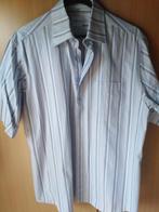 overhemd korte mouw mt 42 merk biaggini blauw beige bruin ge, Blauw, Biaggini, Ophalen of Verzenden, Zo goed als nieuw