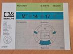 Origineel Toegangsticket Finale WK 9 Juli 1974 München, Ophalen of Verzenden, Nieuw, Buitenlandse clubs, Overige typen
