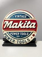 Makita Power Tools vintage rond metalen reclamebord, Reclamebord, Gebruikt, Ophalen of Verzenden, Pand50