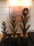 Gouden tulpen in pot 37 / 47 / 57 hoog steen, Nieuw, Ophalen of Verzenden