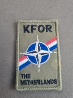 Mouwembleem GVT KFOR THE NETHERLANDS, Verzamelen, Militaria | Algemeen, Embleem of Badge, Nederland, Ophalen of Verzenden, Landmacht
