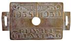 nederlandse ww2  fiets belasting plaatje, Ophalen of Verzenden, Nederland, Embleem of Badge