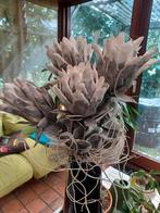 Magnolia Grijs Wit Grote Zijde Kunstbloemen Boeket, Ophalen of Verzenden, Zo goed als nieuw, Binnen