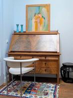 Secretaire bureau kast lade wortelnouthout antiek, Ophalen, Gebruikt, Antiek