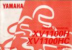 Yamaha XV1100 H en XV1100 HC manual (5558z), Ophalen of Verzenden, Yamaha