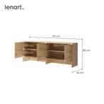 Concept opzetkast (80 cm hoog) - Eikenkleur, Niet ingevuld, Niet ingevuld, Niet ingevuld