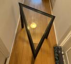 Driehoekig bureau Plexiglas & Metaal, Huis en Inrichting, Tafels | Salontafels, Ophalen, Gebruikt, 100 tot 150 cm, 50 tot 100 cm
