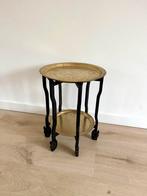 Antiek Aziatisch theetafeltje met bronzen schalen, Antiek en Kunst, Antiek | Meubels | Tafels, Ophalen