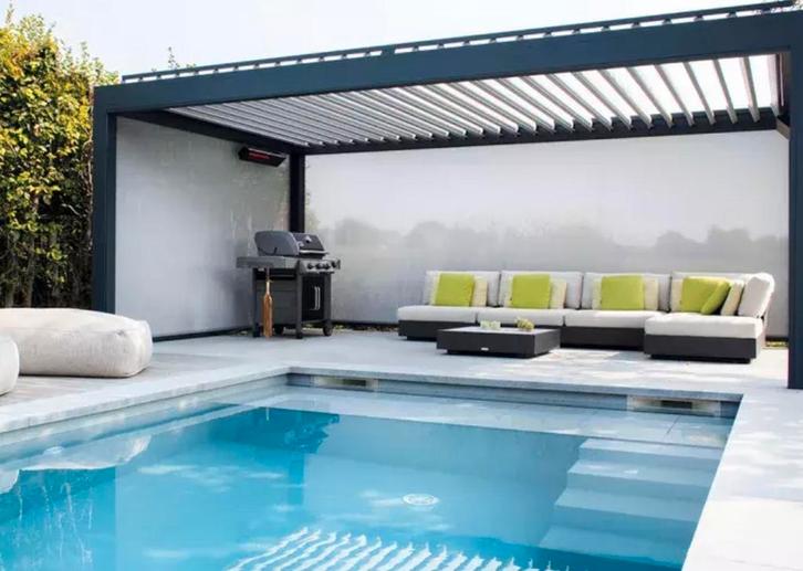 Brustor Lamellen Dak Overkapping - Zelfstaand voor jacuzzi, Tuin en Terras, Overkappingen, Zo goed als nieuw, Veranda, Ophalen