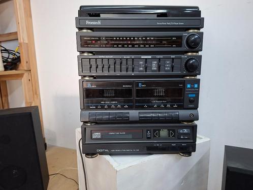 vintage platen stereo met cd en platen speler en dub cassett, Audio, Tv en Foto, Stereo-sets, Gebruikt, Cassettedeck, Cd-speler