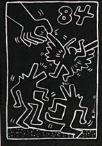 Keith Haring : tekening met premium lijst, Antiek en Kunst, Verzenden