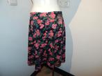 King Louie zwierig rokje bloemen roosjes print M, Kleding | Dames, Rokken, Maat 38/40 (M), Verzenden, Zwart, Zo goed als nieuw