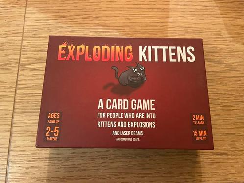 Exploding Kitten - Kaartspel (Engels versie), Hobby en Vrije tijd, Gezelschapsspellen | Kaartspellen, Zo goed als nieuw, Ophalen of Verzenden