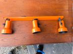 Vintage Oranje Lamp met Drie Spots - NOS, Ophalen of Verzenden
