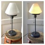 Vintage Alvangen Ikea lamp met trekkoord en melkglazen kap, Ophalen of Verzenden, Zo goed als nieuw, Metaal, Minder dan 50 cm