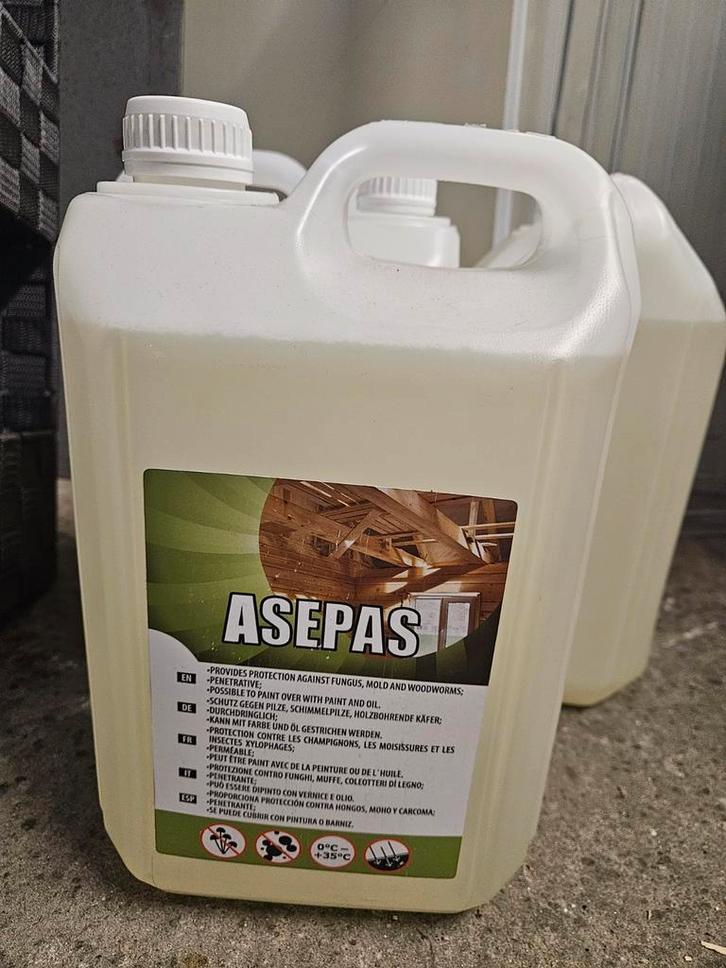 Asepas Beits - Bescherming tegen schimmels! 4x 5 liter, Doe-het-zelf en Verbouw, Verf, Beits en Lak, Nieuw, Beits, 5 tot 10 liter
