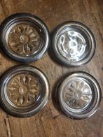 4 zware glazen onderzetters oud, Antiek en Kunst, Curiosa en Brocante, Ophalen of Verzenden
