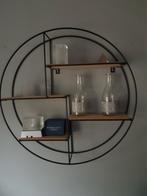 Rond en rechthoekig wandrek zwart metaal, Huis en Inrichting, Ophalen, Zo goed als nieuw
