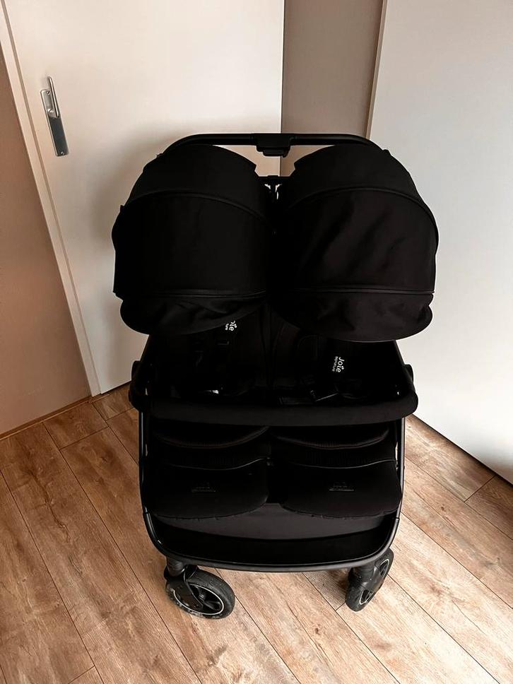 Joie Estrella Signature Duo Buggy zwart, Kinderen en Baby's, Buggy's, Zo goed als nieuw, Overige merken, Duomodel, Regenhoes, Verstelbare rugleuning