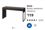 Zgan bureau zwart/bruin Micke Ikea, Ophalen of Verzenden, Zo goed als nieuw