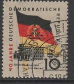 DDR 1959 723 DDR 10 jaar 10p, Gest, Ophalen of Verzenden, DDR, Gestempeld