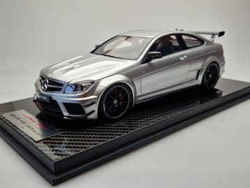 1:18 Mercedes Benz C63 AMG Black series - Zilver HQ Model! beschikbaar voor biedingen