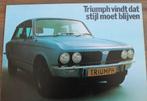 9 Mini Triumph autofolders+7 dubbele exempl Te koop als set, Ophalen of Verzenden, Overige merken