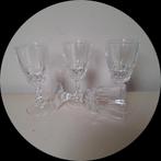 4 Vintage Cristal d'Arques Pompadour sherry port glazen, Ophalen of Verzenden