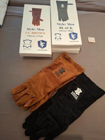 Nieuw - BBQ suède handschoenen , 4 sets beschikbaar voor biedingen