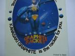 sticker oud Kawasaki tennis racket graphite badminton space, Verzenden, Zo goed als nieuw, Bedrijf of Vereniging