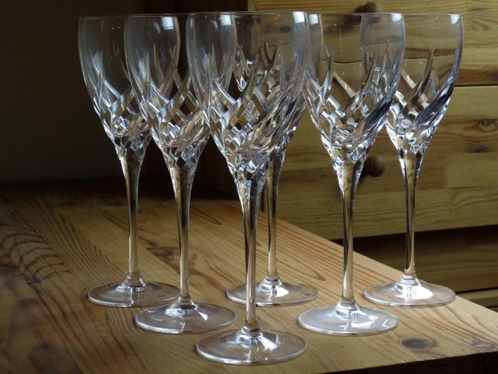 Wedgwood Toscane kristallen glazen (zie alle foto's), Huis en Inrichting, Keuken | Servies, Zo goed als nieuw, Glas of Glazen