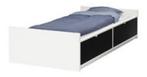 Eenpersoons bed (2mx90cm) incl nachtkastje en lattenbodem, Huis en Inrichting, Slaapkamer | Bedden, 90 cm, Gebruikt, Ophalen of Verzenden