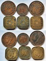 Ceylon, 6 munten, Postzegels en Munten, Munten | Azië, Verzenden, Zuid-Azië