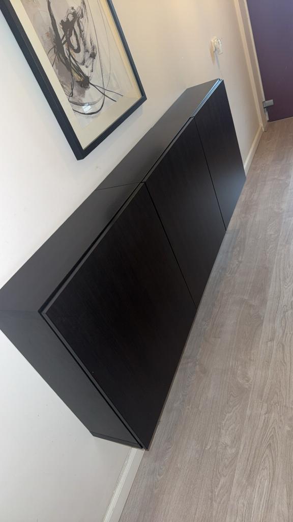 IKEA Besta kast - Zwartbruin, Huis en Inrichting, Kasten | Wandmeubels, Zo goed als nieuw, Minder dan 100 cm, Minder dan 150 cm