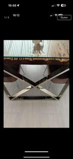 Eriks Kusters Eetkamertafel, Huis en Inrichting, Tafels | Eettafels, Gebruikt, 100 tot 150 cm, Ophalen of Verzenden, Glas