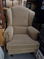 Beige Oorfauteuil - comfortabel en stijlvol, Huis en Inrichting, Fauteuils, Ophalen, Hout, Gebruikt, 75 tot 100 cm