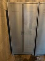 Twee vintage locker kledingkasten grijs, Huis en Inrichting, Ophalen, Gebruikt, Vintage, locker, industrieel, 50 tot 100 cm