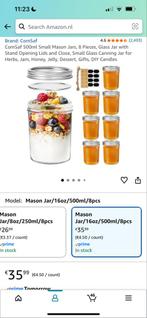 4x Nieuwe Mason Jars, Ophalen of Verzenden, Nieuw