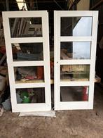 2 openslaande design houten deuren voor binnen gebruikt, Doe-het-zelf en Verbouw, Deuren en Horren, Ophalen, Gebruikt, 80 tot 100 cm