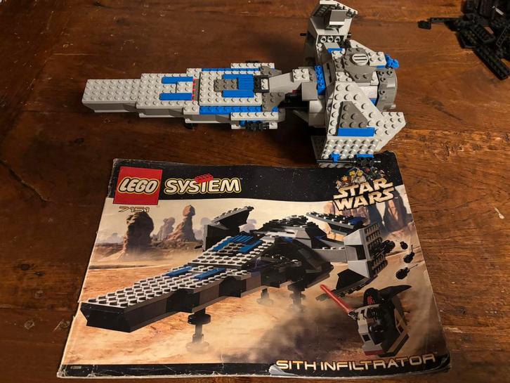 Lego Set - 7151 - Star Wars - Sith Infiltrator, Kinderen en Baby's, Speelgoed | Duplo en Lego, Gebruikt, Lego, Complete set, Ophalen of Verzenden