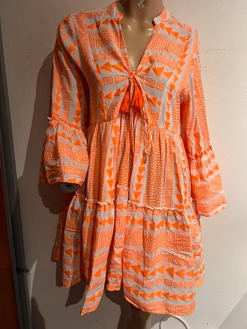 SUMITRA jurk maat M/L  origineel ZGAN, Kleding | Dames, Jurken, Zo goed als nieuw, Maat 38/40 (M), Oranje, Boven de knie, Ophalen of Verzenden