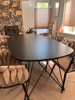 Massief Eiken Eettafel - Zwart, Huis en Inrichting, Tafels | Eettafels, Ophalen, 100 tot 150 cm, Eikenhout, Zo goed als nieuw
