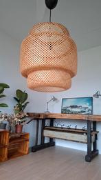 Gevlochten bamboe hanglamp IKEA Sinnerlig, Huis en Inrichting, Lampen | Hanglampen, Ophalen, Zo goed als nieuw, Hout, 50 tot 75 cm
