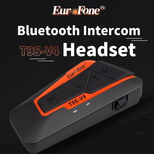 Motor headset - bluetooth intercom - T9S-V4 -helm - 510, Motoren, Onderdelen | Overige, Nieuw, Ophalen of Verzenden