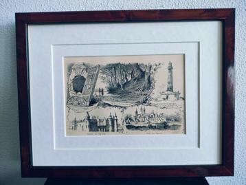Craandijk Litho Bergen aan Zee Kasteel van Egmond 1880 (81) beschikbaar voor biedingen